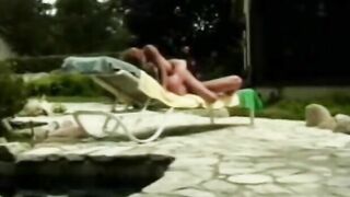 Turned On fucker dig sucking off dick before getting banged! into the poolside