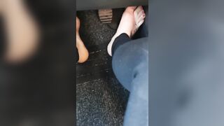Hot legs drive the vehicle by pressing the pedals