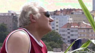 His cheating mistress ride father into law older penis