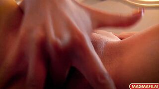Pretty honey masturbating her vagina to orgasm