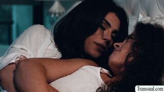 Curly teen gets fucked by TS stepmother