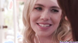Hot transsexual threesome with Eva Maxim