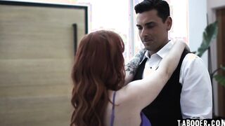 Slutty Arietta rides stepdads boner