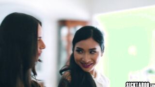 Lesbian couple having passionate sex