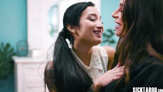 Lesbian couple having passionate sex