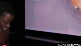 BLACKEDRAW two Euro hotties compete for huge african penis at a party
