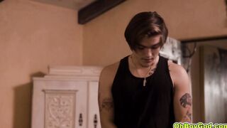 Tyler joins Clarke penetrating Jupiter's pussy