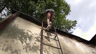 Exploration porn video – Exploration and quick sex on the roof, Polish lovers