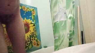 Bathing my unshaved butt and unshaved armpits