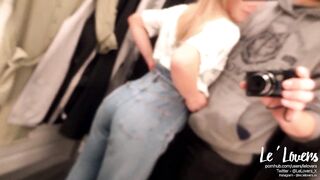 RISKY OUTSIDE SEX INSIDE MALL. DEEP THROAT INSIDE CHANGING ROOM WITH CURTAINS