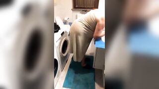 Older Wifey With Huge Tits Getting Clothed