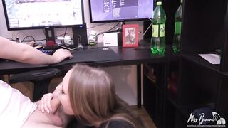 Best gf blows off bf while he plays a game!