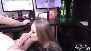 Best gf blows off bf while he plays a game!