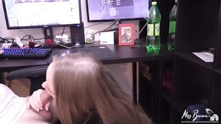 Best gf blows off bf while he plays a game!