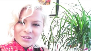 Green Eyes German 18 point of view Squirt and Drink Sperm ORAL SEX