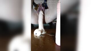 Gf opened her twat and tortures her with 2 cocks