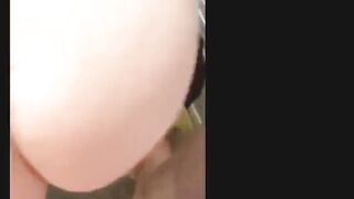 Clean bald vagina gets pounded inside restroom