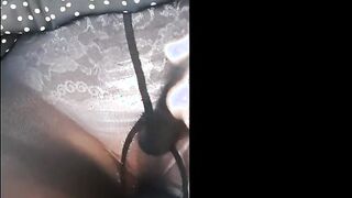 Curvy and lusty older mom into stockings plays with herself into the office