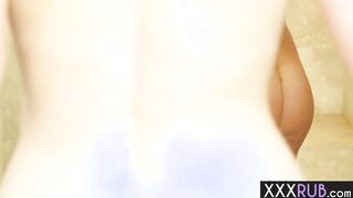 Hot client enjoyed ass licking by Asian