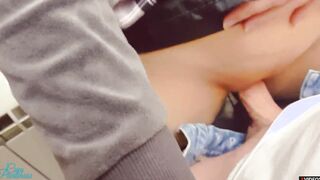 Professor cum inside me into the school restroom