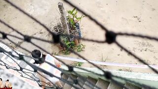 Bottomless porn video – Ex-Wife working and flashing snatch on the yard. Have people across the street.