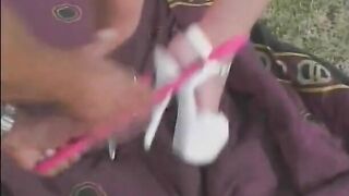 2 hung studs got their dicks orally worshiped by 1 curvy skank and screwed her