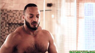 Bear daddy voyeurs gay men fucking in 3some