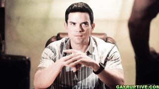 Bear daddy voyeurs gay men fucking in 3some