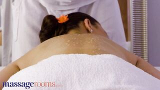 Grind Rooms barely legal year old Mia Rose has big natural boobs covered in oil and
