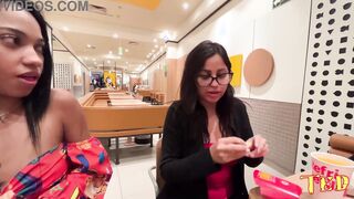 A outdoor breast performance during a snack - Bibi Tsunami