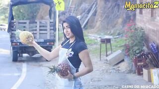 CARNE DEL MERCADO - #Devora Robles - goddess Colombiana Has Her First Real Hard Experience