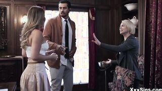 Nicole Doshi gives Alex an incredible blowjob