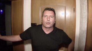 A single dark hair German committed and nailed by 3 dicks at the same time and inside a group while being recorded inside point of view