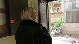 Cutie blonde Chrystal Sinn screwed rough by a huge french penis at Budapest