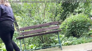 Cum on huge butt mom inside jeans into the park