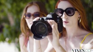 vixen incredible sexy redheads seduce bartender while on vacation