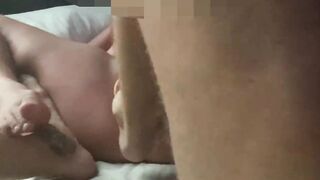 Boned rough with vibrator by foot
