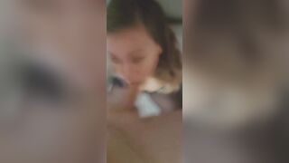 Cum feeding and face fucking a crazy hoe from Tinder