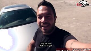 German Cougar hitchhiker pick up for car and public plowed!