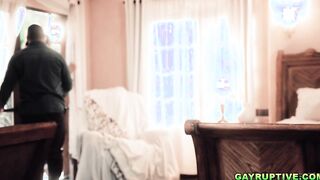 Dillon bursts massive cum in a gay group orgy