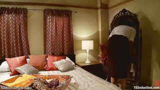 Huge dick shemale bangs cheating man