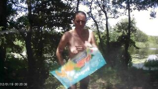 my GF and her hubby are nude inside the forest.