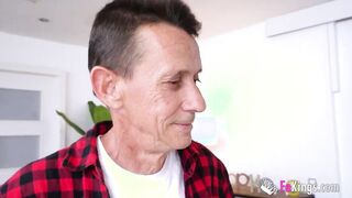 He could be her stepdad! Aska begs us for an MATURE PENIS that shows her how to screwed