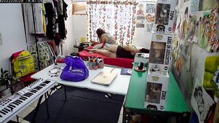 Chubby and Huge booty wofe into the room