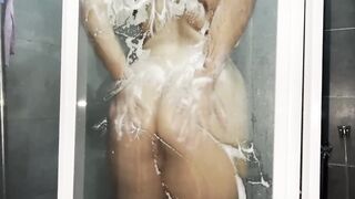 Spying chick inside the shower part two