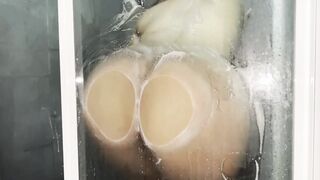 Spying chick inside the shower part two