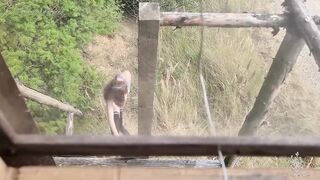 Voyeure watch Eighteen masturbate Outdoors and pounded !!