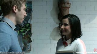 Student bound and anally fucked