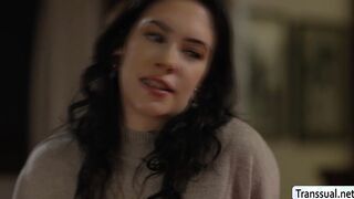White skin babe fucked by Trans stepsibling