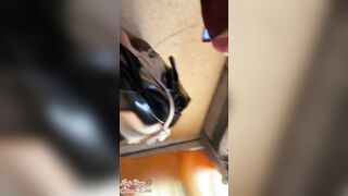 Rubber maid bj inside leashed